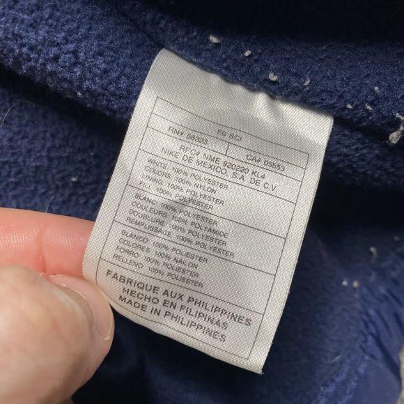 Vintage Y2K NIKE Fleece Lined Full Zip Jacket Mens Medium Shacket Cyber - Picture 12 of 16